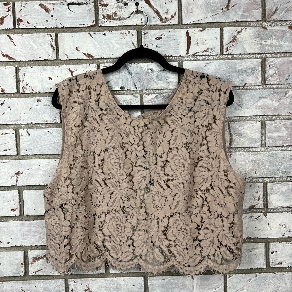 Jenny Yoo X BHLDN | Lace Overlay Top - Picture 2 of 11